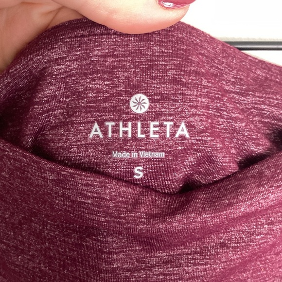 Athleta Cropped Leggings Heathered Magenta/Purple Women's Size Small Athletic - Picture 3 of 5